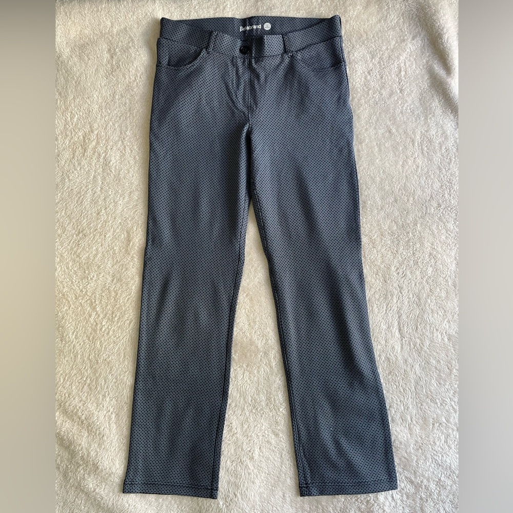 Betabrand Blue and Black Patterned Pants